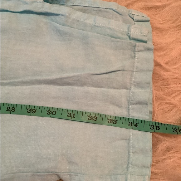 Mint Linen Drawstring Pants - Picture 4 of 6